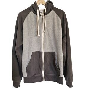 Chor hoodie jacket large gray charcoal zipper‎